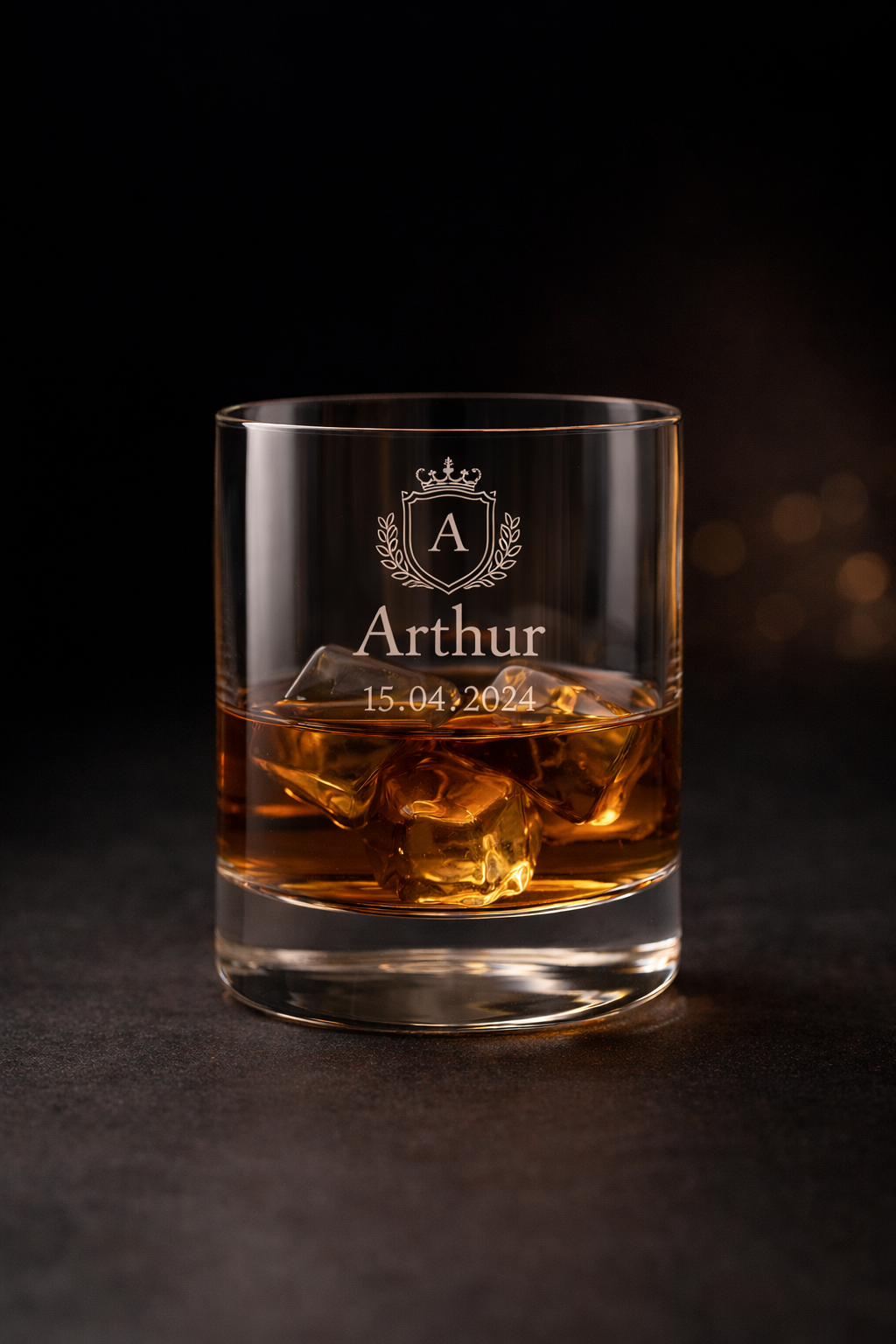 Verre à whisky gravé personnalisé