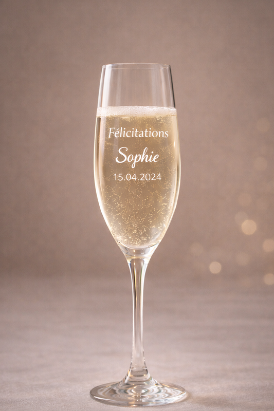 Flûte à champagne personnalisée – Moment spécial